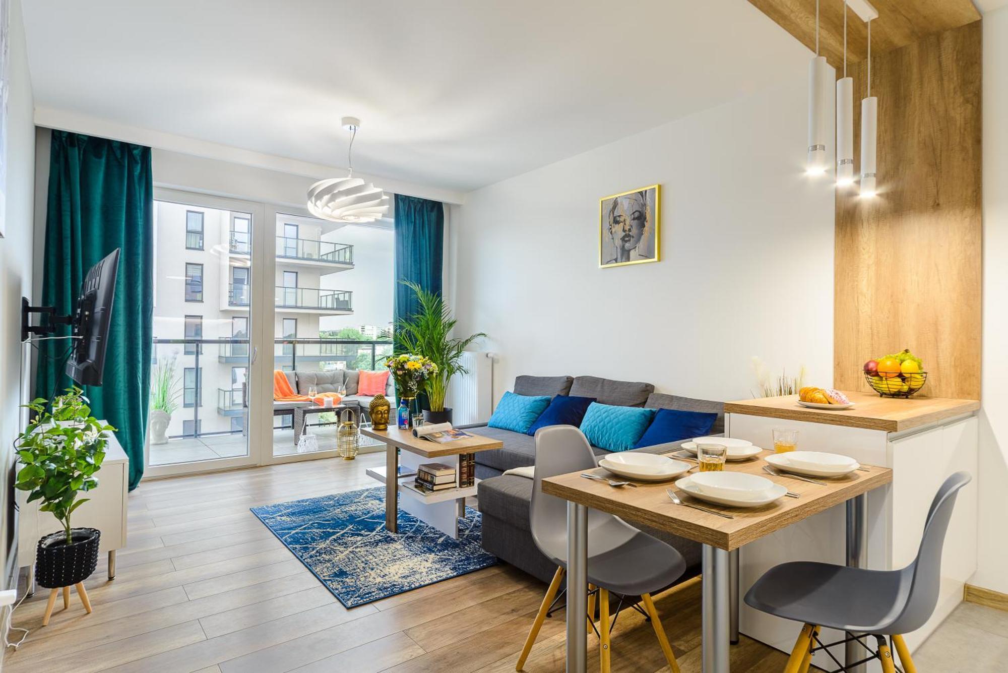 Lumina Stylish 3-Room Apart With Balcony Lodz  Luaran gambar