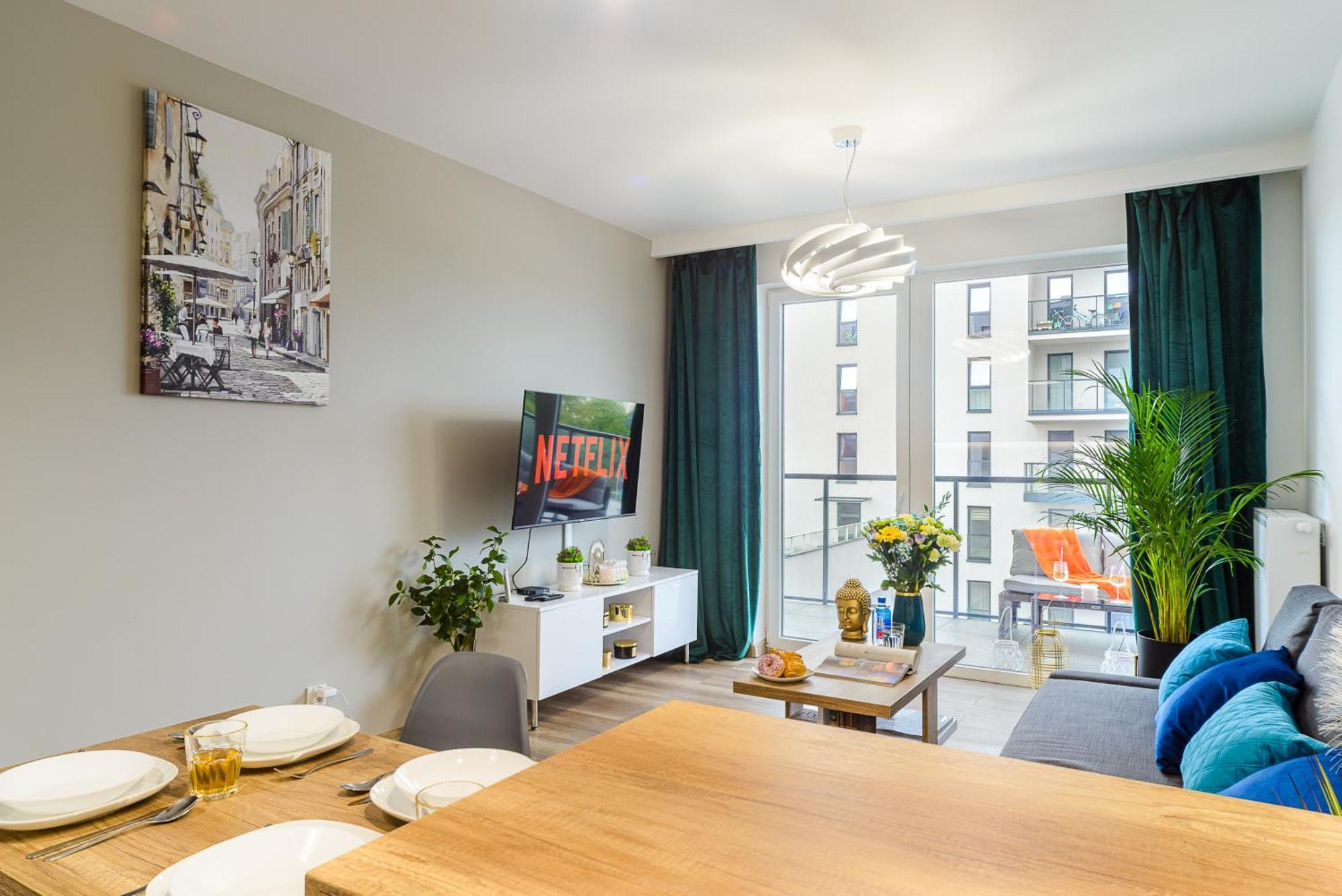 Lumina Stylish 3-Room Apart With Balcony Lodz  Luaran gambar